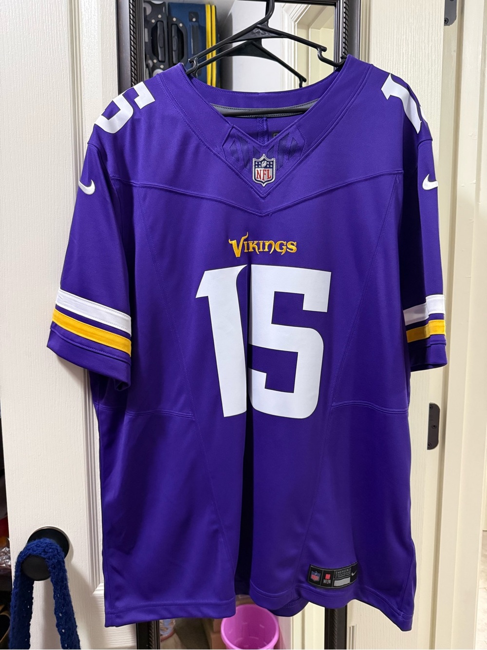 Nike Minnesota Vikings Purple #15 Dobbs Men's Football Jersey